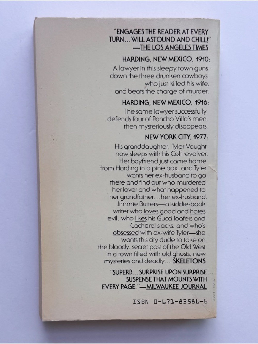 Vintage 1981 Skeletons Glendon Swarthout Paperback Book - Picture 2 of 7